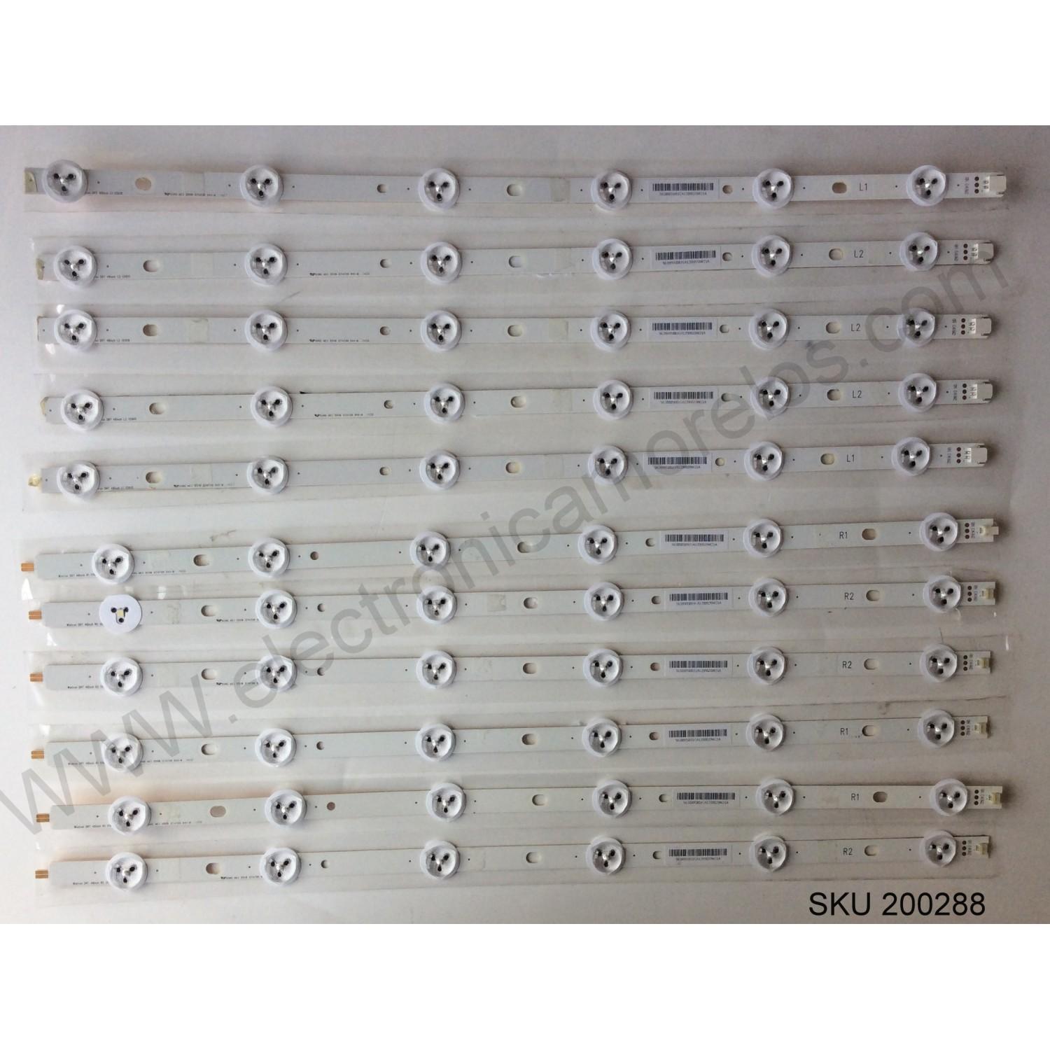 KIT DE LED PARA TV / LSC480HM01-G01 / 55V0 E74739 94V-0 / L2 131015 / L1131015/ R1131015 / R2131015 / MODELO E48I-B2